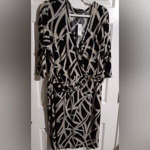 Ashley Stewart Size 18/20 NWT Faux Belt with Gold Buckle Black and Gold.